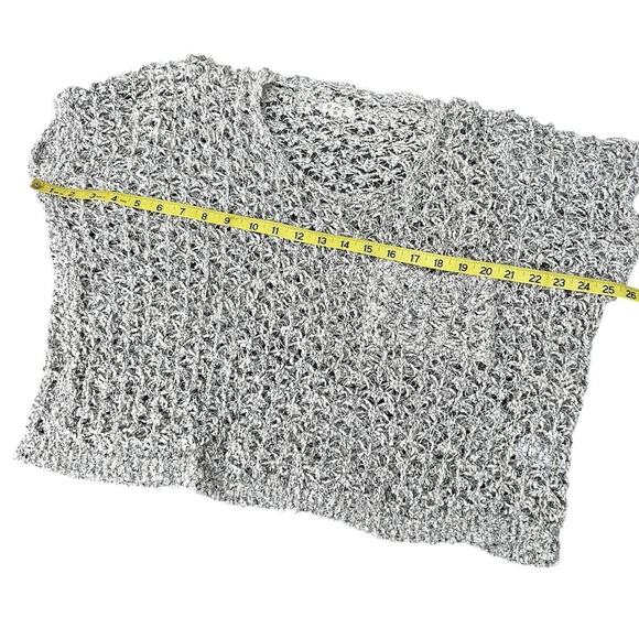 POL open weave, oversized crew neck, cropped sleeveless sweater, women's size S - Picture 5 of 9